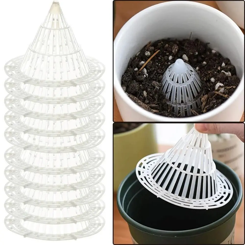 Pot de fleur astronomique en maille de bonsaï, pot anti-perte de sol, filet respirant, étanche, polymère conique respirant, nouveau, 10 pièces