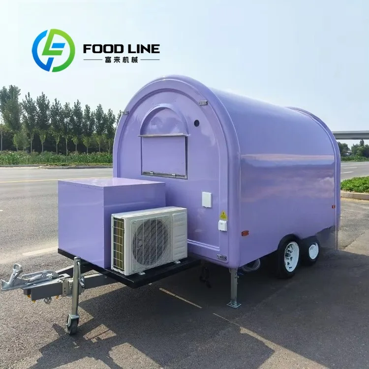 

Street Mini Mobile Hot Dog Ice Cream Fast Food Cart Concession Food Trailers Mobile Food Truck with Full Kitchen for Sale