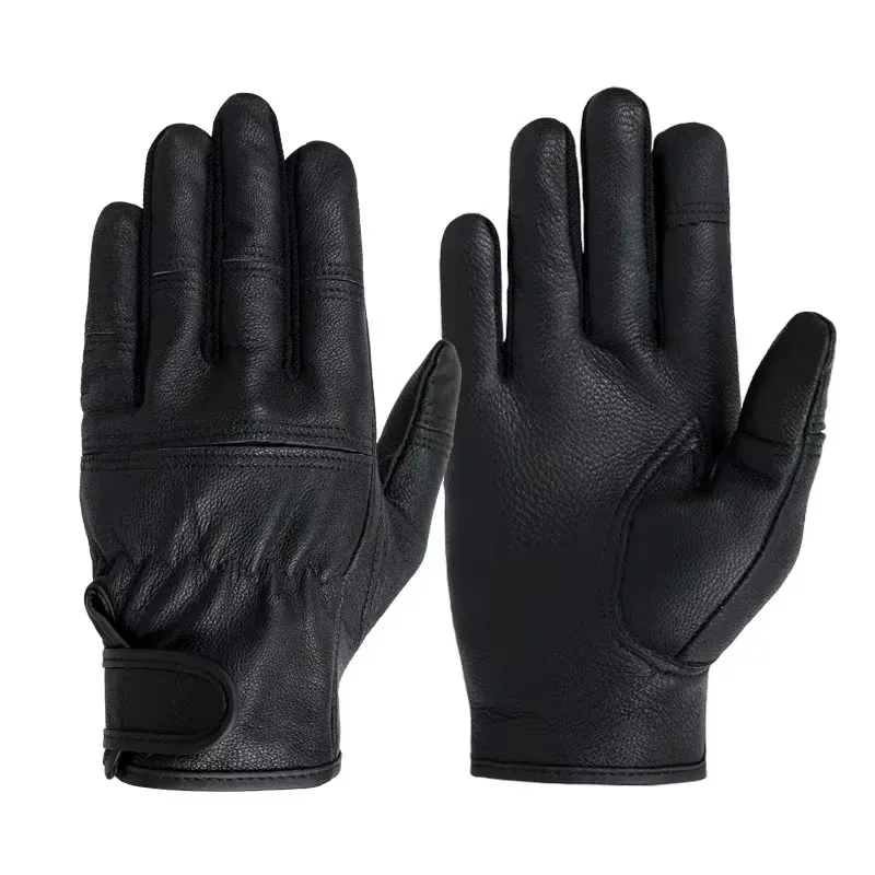 Schaffell Fahr handschuhe Leder Herren Motorrad handschuh warmer Touchscreen Leders chutz Verschleiß festigkeit Fahrrads chutz