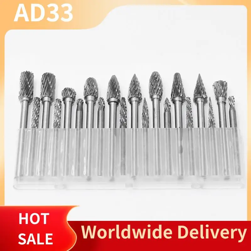 ข้อเสนอที่ดีที่สุด 20 ชิ้นเครื่องบดแบบไดร์ฟ เครื่องมือ ตะไบไม้แกะสลัก 1/8 นิ้วก้านสำหรับโลหะ ไม้ เชื่อม บด ขัด