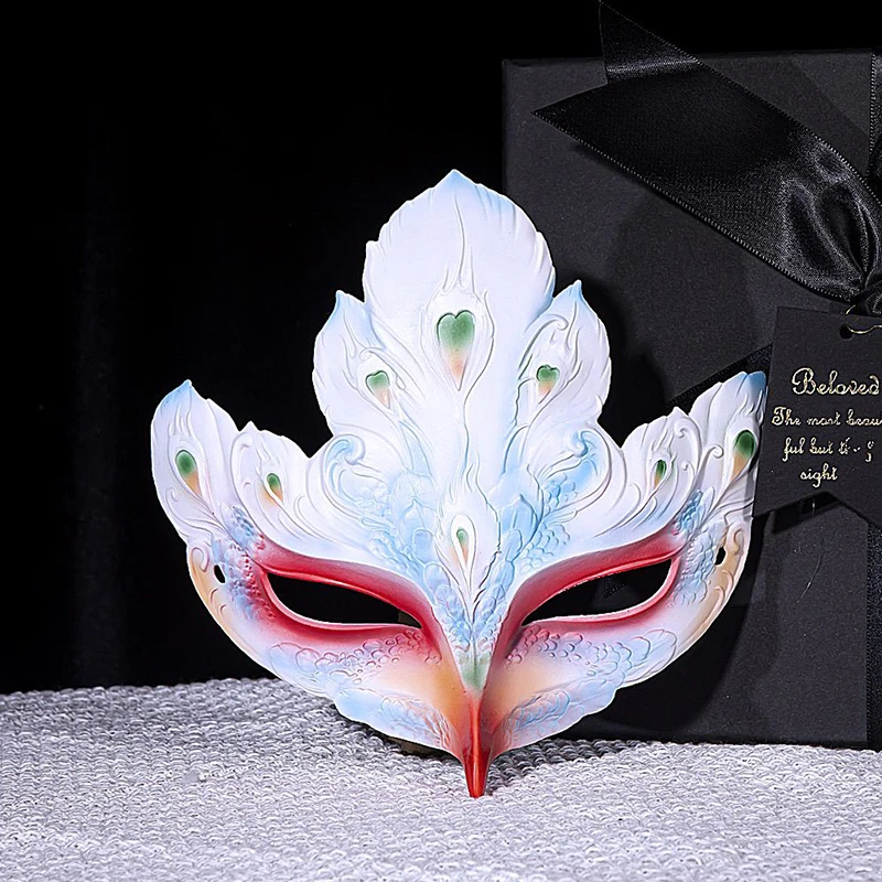 Luxurious Hand Painted Phoenix Women Masquerade Masks Party Prom Dress Up Retro Hanfu Accessories Girls Gifts Mardi Gras Cosplay