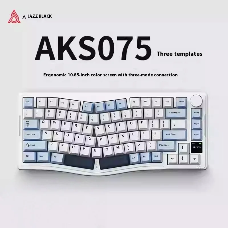 Ajazz  Aks075 Wireless Mechanical Keyboard Bluetooth Rgb Color Screen Gasket Structure Ergonomic Design For Gaming And Typing - Image 6