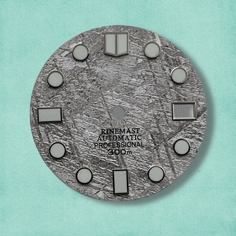 28.5 مللي متر S شعار نيزك الهاتفي صالح NH35/NH36 الحركة التلقائية C3 الأخضر مضيئة ساعة عالية الجودة تعديل الملحقات