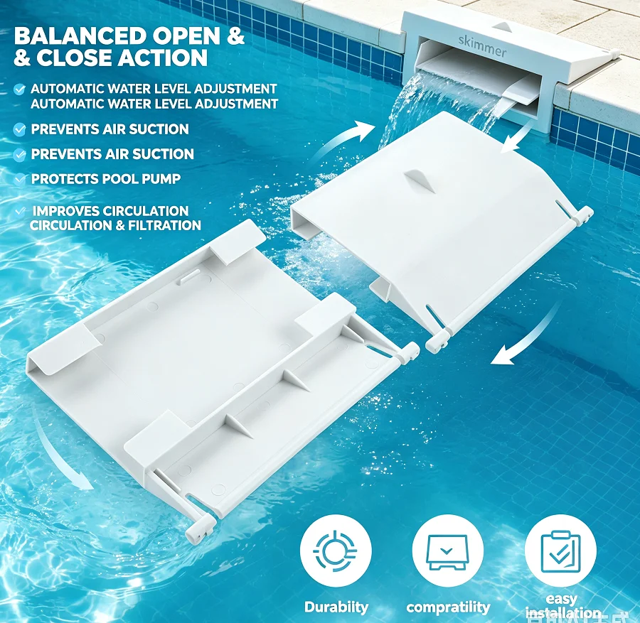 2pcs Replace SP1091 WB734201 Pool Skimmer Weir Door Flap for Hayward Standard & Wide Mouth Pool Skimmer Above Ground & In Ground