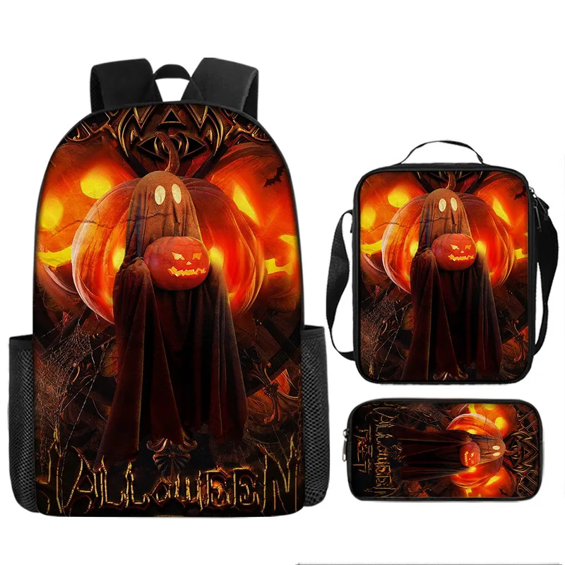 Disney Sells Halloween Backpacks, Pumpkin Ghosts, Three-piece School Bags, Children's Shoulder Bags, Halloween Gifts.