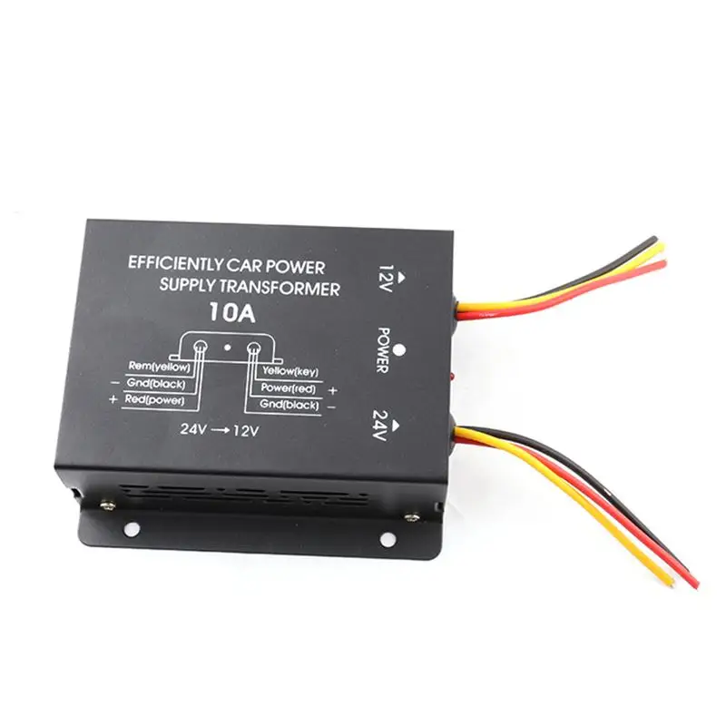 10A 15A 20A 30A Output Car Converter High To Low Inverter Car Power Supply Step-Down Transformer 24V To 12V Converter