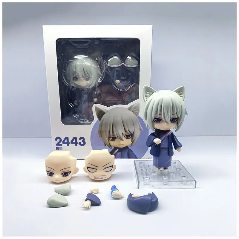 Anime Kamisama Kiss Tomoe Chibi Nendoroid Actionfigur PC-Gehäuse Desktop-Ornament Puppe Spielzeug mit Austauschbarem Gesicht Geschenke für Jungen und Mädchen