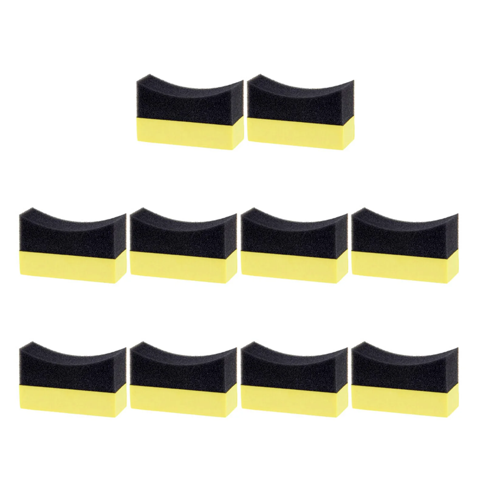 

10Pcs Car Wash Sponge High Density Pe Material Soft Touch Tire Dressing Applicator Pad for Auto Wax Polishing Cleaning