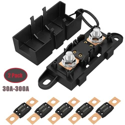 2PCS MEGA Auto Fuse Holder ANM Bolt-on Blade Fuse Flat Type ANL Fuse 30A 50A 60A 70A 80A 100A 125A 175A 200A 225A 250A 300A