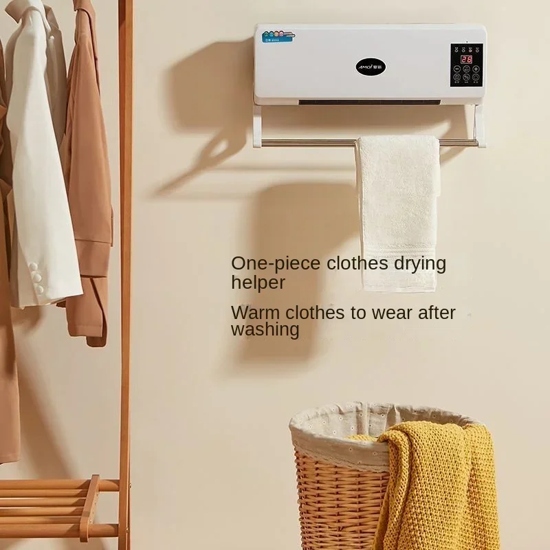 Verwarming En Koeling Voor Twee Doeleinden, Aan De Muur Gemonteerde Kleine Badkamer, Waterdicht, Verwarming, Stem Geïntegreerde Mobiele Verwarming, Klein