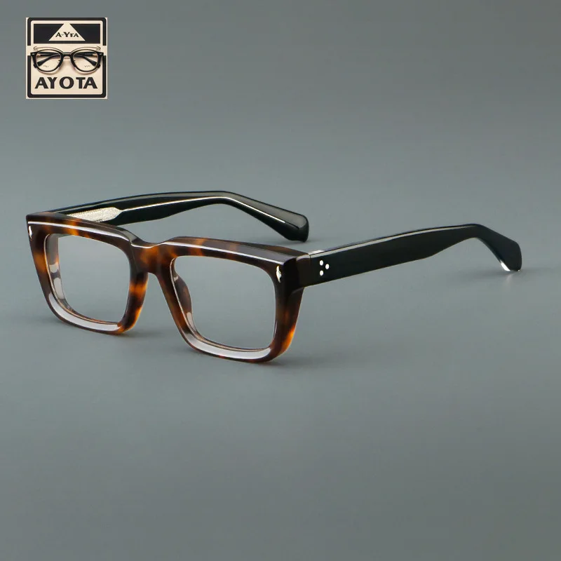 

Square Simple Fashion Eyeglasses Frame for Men and Women High Quality Acetate Can Be with Myopia Reading Prescription Eyewear