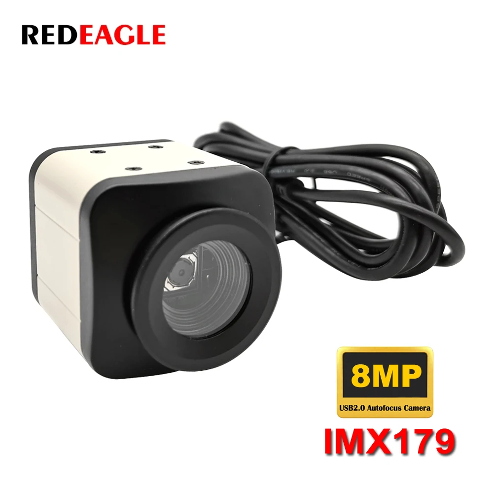 

REDEAGLE Industry 4K Autofocus Webcam HD 8MP IMX179 MJPEG UVC OTG Mini Metal Box USB Video Live Computer Camera