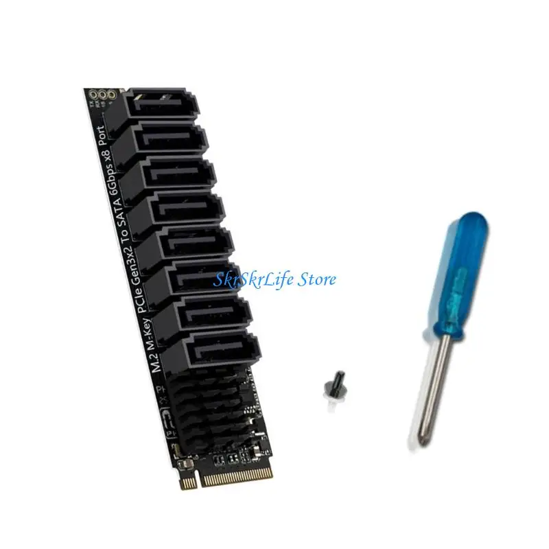 

E65E M.2 NVME PCIE to SATA3.0 PCIe Expansion Card 6Gbps Fast Speed Transfer
