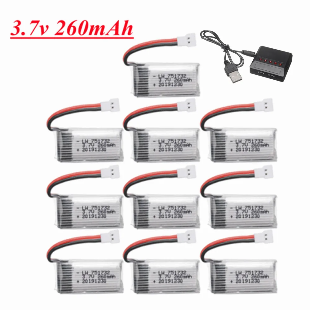 H8 H36 Battery 3.7V 260mAh Lipo Battery for Eachine H8 H36 E010 E011 E012 E013 F36 RC Quadcopter Drone Spare part