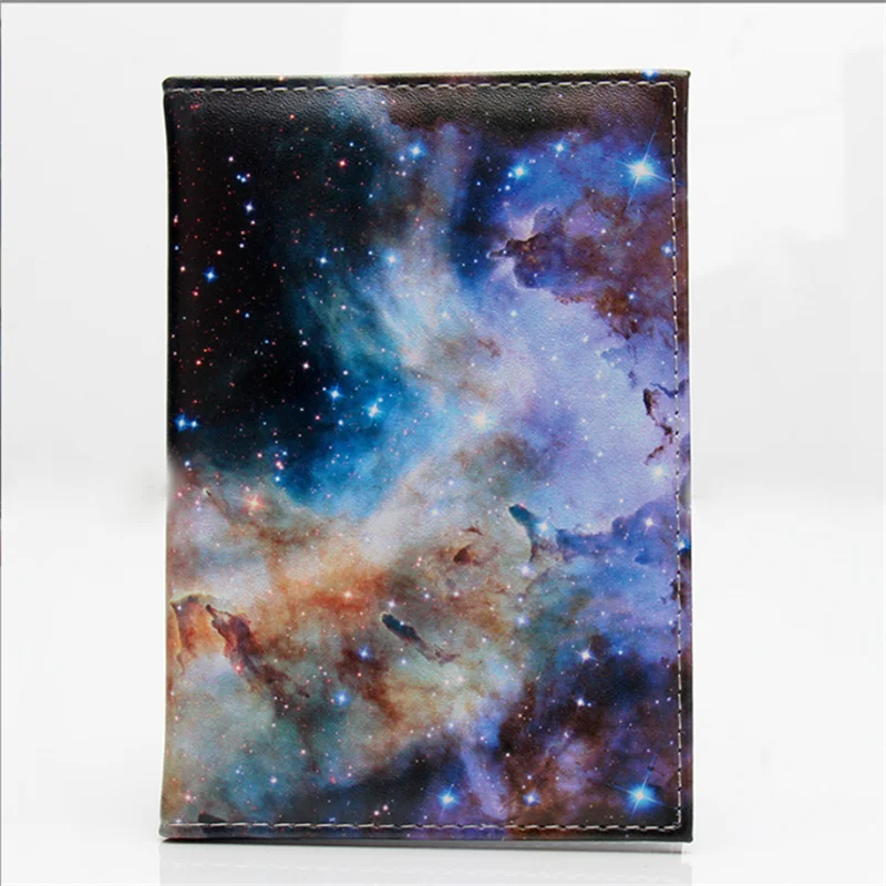 Universe Starry Sky Painted Passport Holder Travel PVC Passport Cover Wallet ID Card Holders Business Credit Card Holder