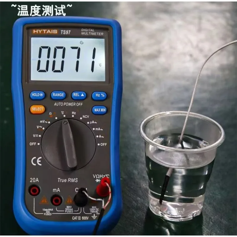 Цифровой мультиметр TS97, автоматический диапазон, истинное среднеквадратичное значение, 4000 отсчетов, измеритель сопротивления, емкости, напряжения и тока