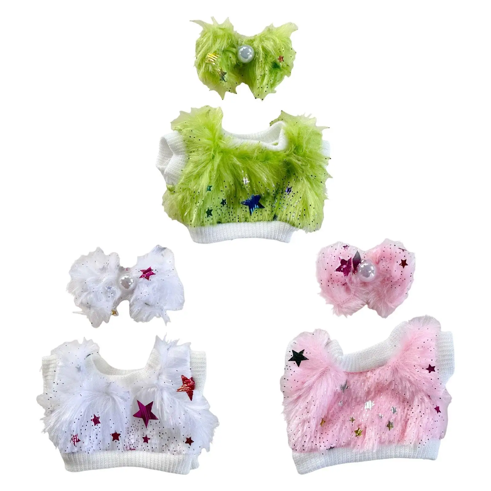 

Plush Doll Clothes Doll Outifits Fashion for Little Girls Cute Comfortable Detachable Doll Sweater Costumes for 6.69inch Doll