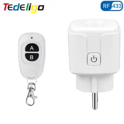 RF 220V 16A Electrical Socket 433MHz Wireless Remote Control Plug 3000W EU FR Standard,for Home LED/Light/Fan/Lamp ON OFF
