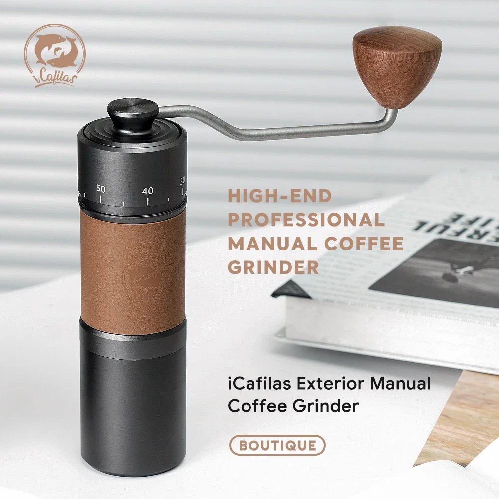 

External Adjustable Hand Crank Coffee Grinder, Household Coffee Mill, Outdoor Portable Coffee Grinder
