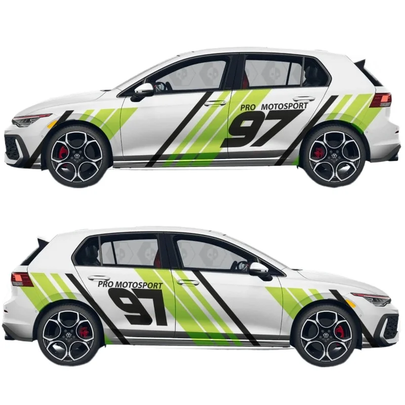 

Car Vinyl Stickers FOR VW golf 5 6 golf8 MK7 GTI body Racing Customized modification fashionable decal accessories