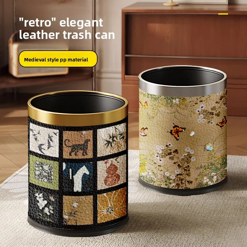 YFY double-layer household trash can creative kitchen bedroom bathroom high-value storage bucket paper basket