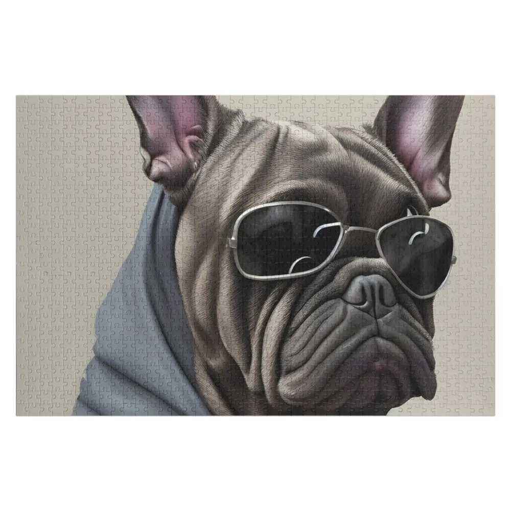 

French bulldog 1 Jigsaw Puzzle Personalised Wooden Animal With Photo Customizeds For Kids Puzzle