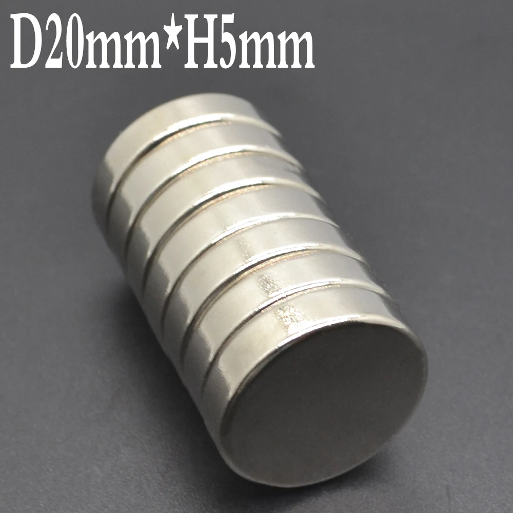 1/5/10/200Pcs 20x5 mm Powerful Magnetic Rare Earth Neodymium Magnets 20mmx5mm Strong Disc Magnet 20x5mm Neodymium Magnet  imanes