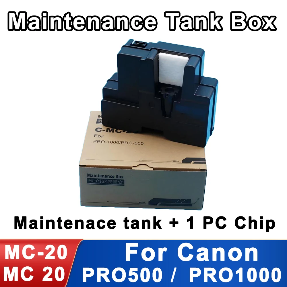 MC-20 MC 20 MC20 Maintenance Tank Waste box For Canon imagePROGRAF PRO-1000 Pro 500 Printer with MC-20 chip