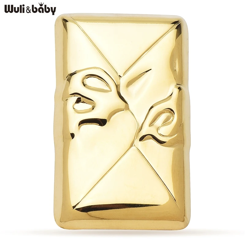 

Wuli&baby Stainless Steel "Chocolate Wrapping Paper" Brooch Pin Elegant Fashion Jewelry Accessory Gift