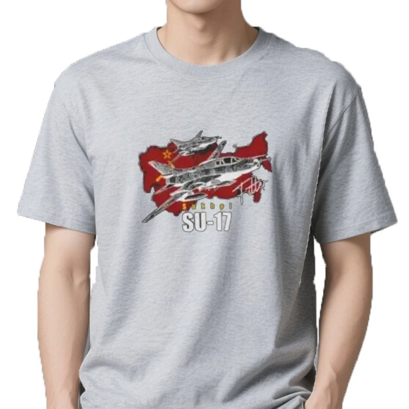 SU-17 Union soviétique Fighterjet classique hommes T-Shirt court décontracté O-cou Harajuku Anime chemise