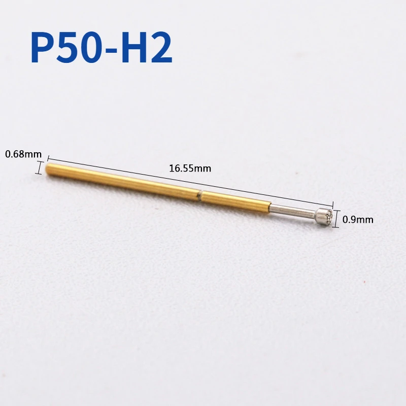 

100PCS/pack P50-H2 Nine-jaw Plum Blossom Head Test Probe Needle Diameter 0.68mm Length 16.55mm PCB Pogo Pin