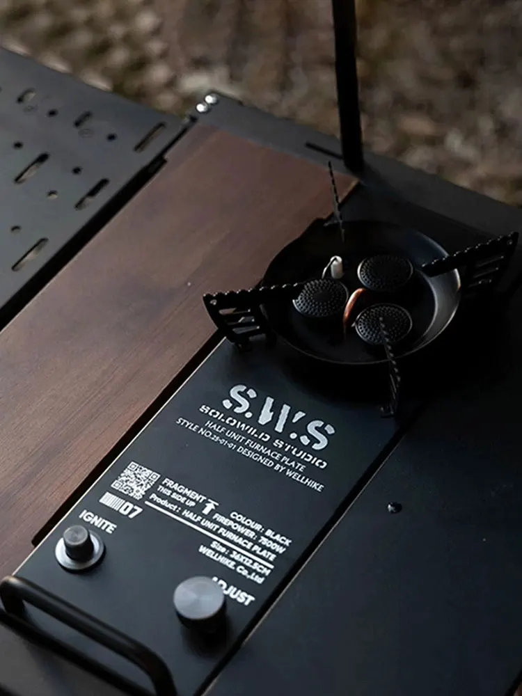 7500 واط IGT نصف موقد غاز مع شعلات قابلة للتعديل قابلة للطي التخييم IGT موقد غاز سبائك الألومنيوم للتخييم في الهواء الطلق الطبخ