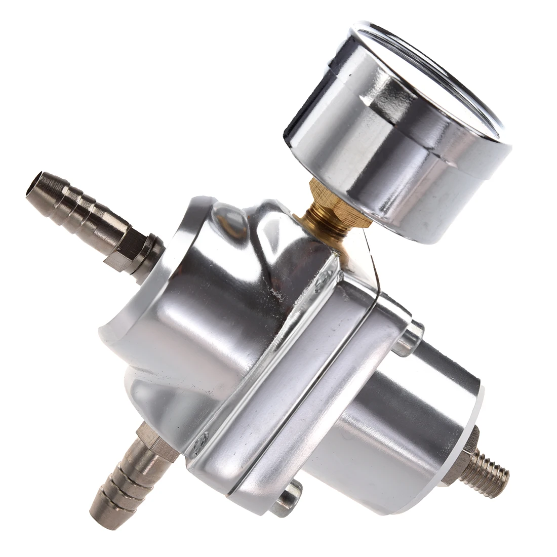 Новый универсальный автомобильный регулируемый регулятор давления топлива с манометром, серебристый