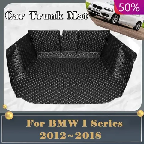 자동차 트렁크 매트, BMW 1 시리즈 F20 2012 ~ 2018, 방진, 완전히 둘러싸인 트렁크 매트, 후면 화물 트레이, 자동차 액세서리, 2016 2017