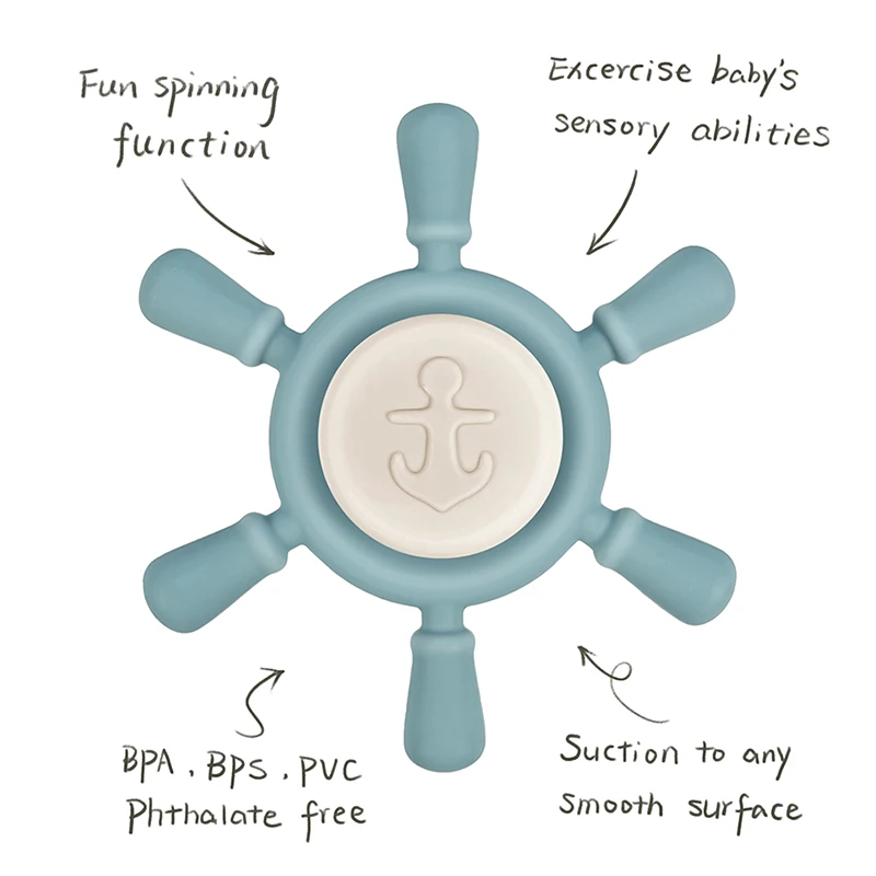 Jouet Spinner à ventouse en Silicone pour bébés enfants, voiture, Table de voyage, chaise haute, fenêtre sensorielle, hochets de dessin animé, jouet éducatif Fidget