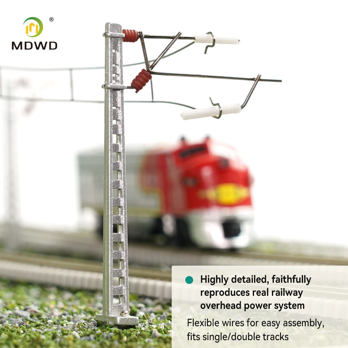 1:160 N Model Train Overhead Line Post Gauge Miniature Simulation Catenary Mast for Railway Model Modeling Scene DIY Projects