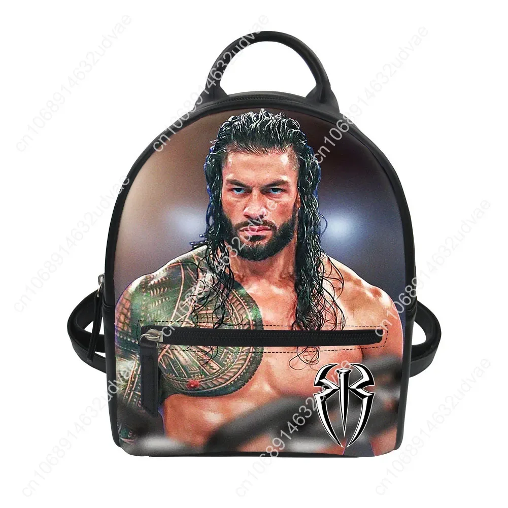 Roman Reigns Backpack Purse Women Schoolbags Personalized Double Shoulder Bag High Quality Daypack Leather Travel Bag Gift