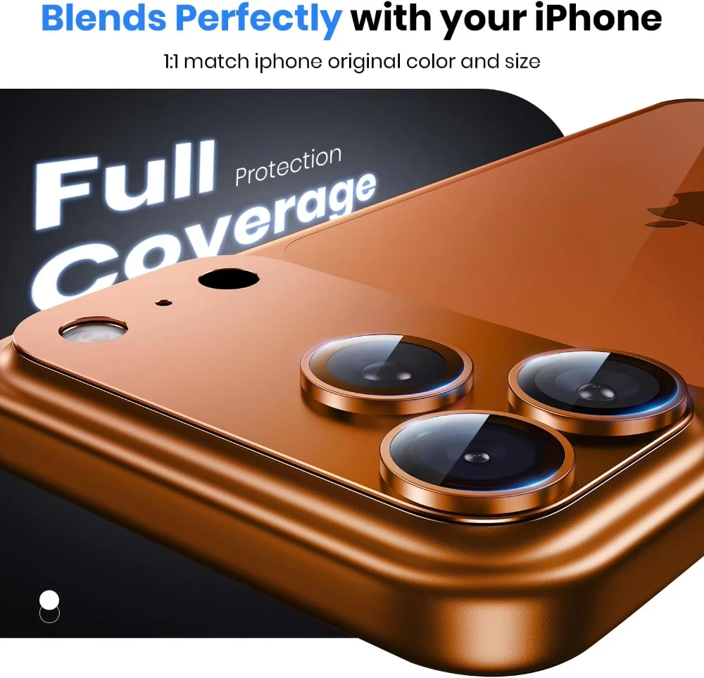 Original Metal Camera Armor Protect Cover For IPhone 17 Air Pro Max Anti-scratch HD Definition Glass Alloy Lens Ring Protect Cap