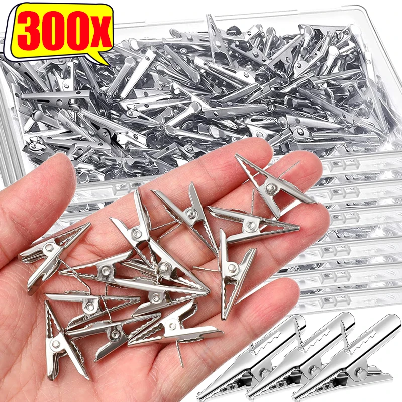 300/5Pcs Mini Metal Clip Xmas Flower Fixed Clip Christmas Tree Hanging Pendent Ornament Clamp Wedding Party Supplies Decoration