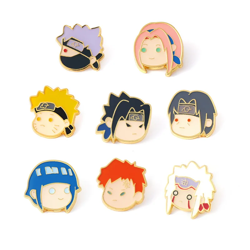 

HALDER 8 Styles Anime Brooches Kakashi Sakura Cosplay Cartoon Enamel Pin Badge Lapel Clothes Jewelry Gift for Friend