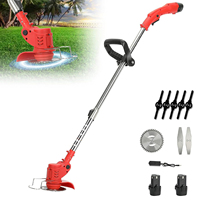 550W Electric Lawn Mower Cordless Grass Trimmer Garden Strimmers Grass Trimmer Cutter Power Tools Adjustable Telescopic Pole