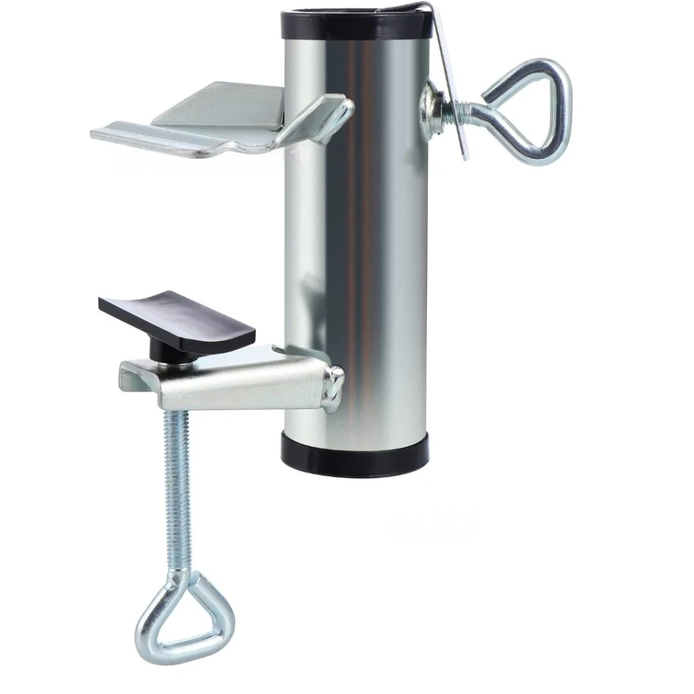 Metal Parasol Stand 14.7cm Adjustable Parasol Stand Drainage Design Secure Attachment Design Space-saving Design
