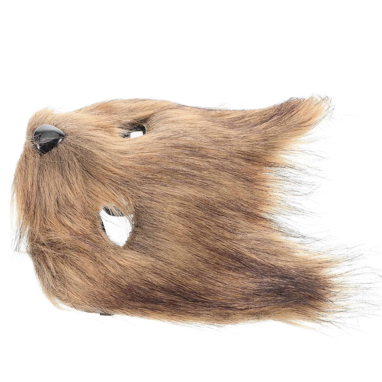

Half-faced Animal Mask Fox Cosplay Makeup Masks Furry Light Brown Costume Men and Women