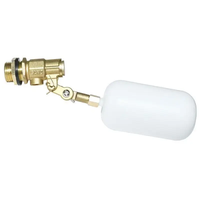 1/2 Inch Brass Valve with Plastic Float Water Float Valve with Adjustable Arm Automatic Fill Float Ball Valve for Water Tank 1pc