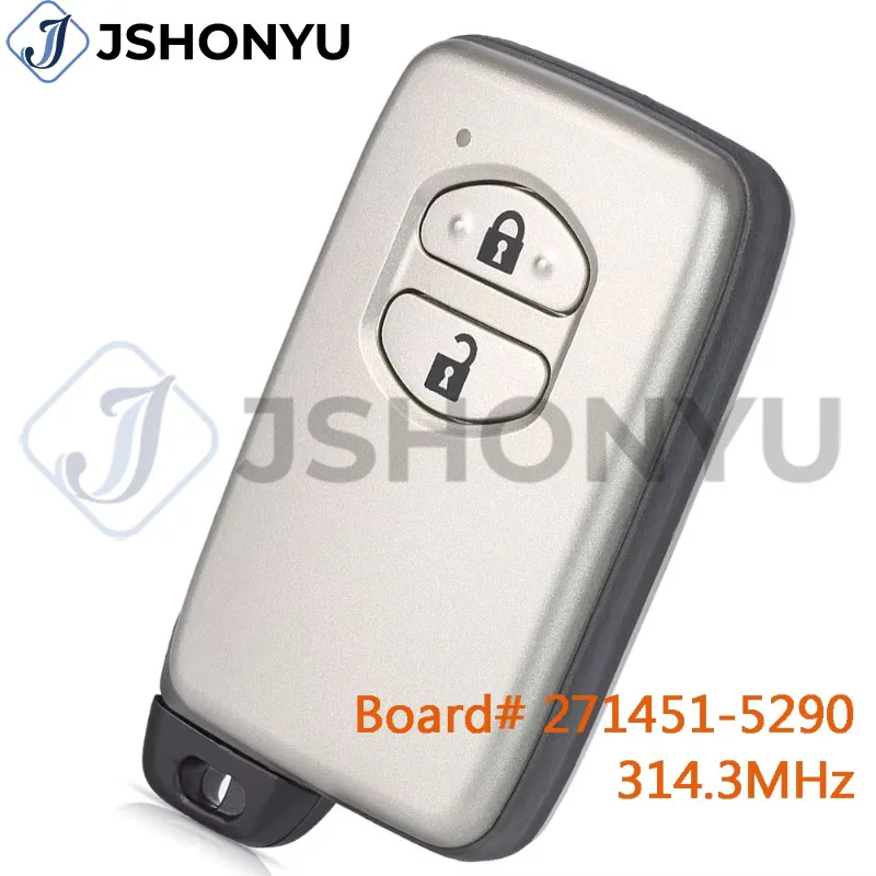 JsHonYu HYQ14ACX Smart Remote Key Fob for Toyota Land Cruiser Prado 2010-2017 314.3MHz 433MHz 271451-5300 5290