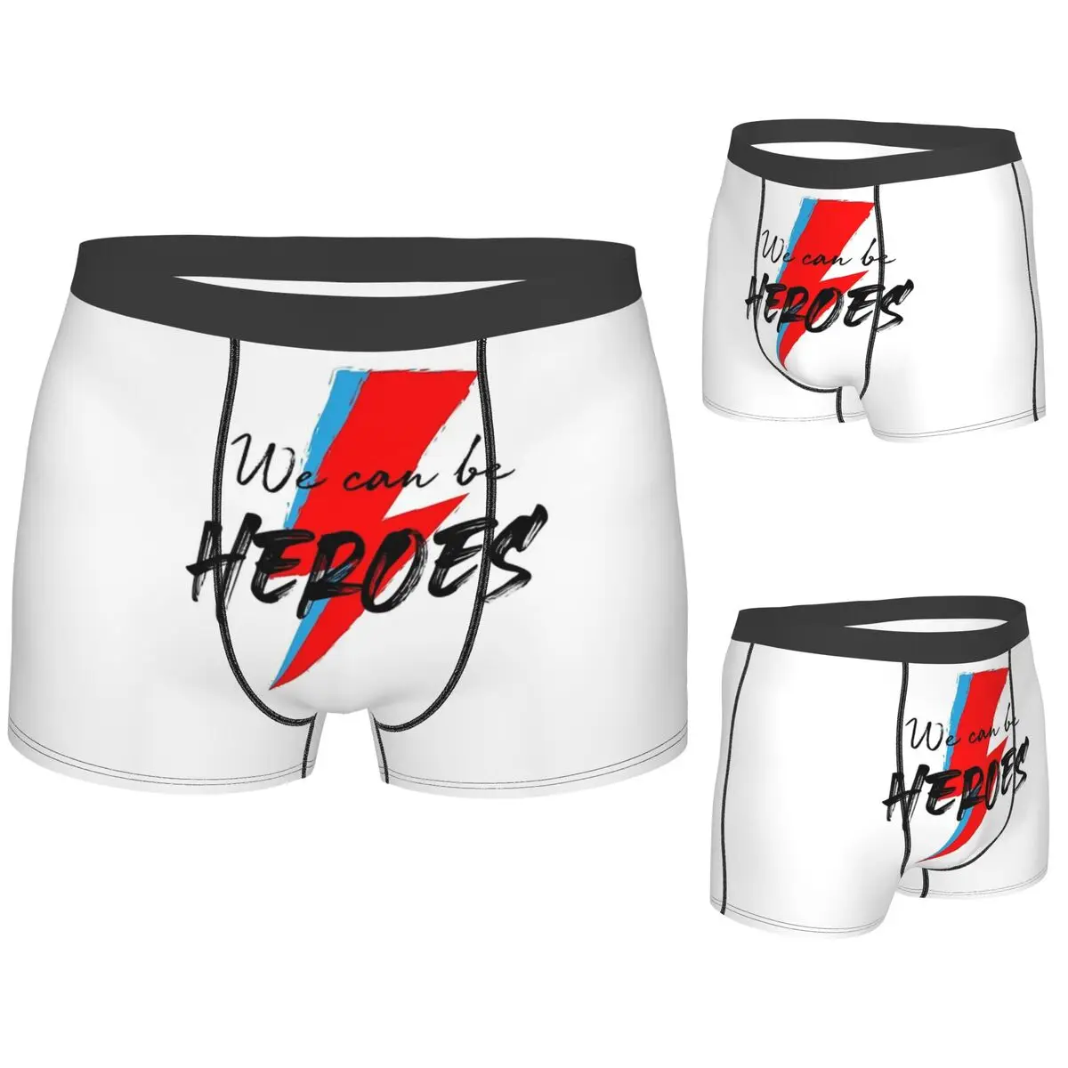 

Boxer Underpants Shorts We Can Be Heroes Bowie Panties Men's Comfortable Underwear for Homme Man Boyfriend Gifts