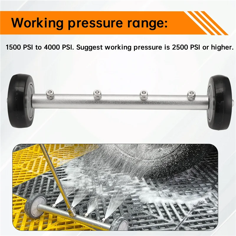

A026-16 Inch High Pressure Car Chassis Washer Undercarriage Cleaner 4000Psi Water Broom 2In1 Surface Cleaning Wands