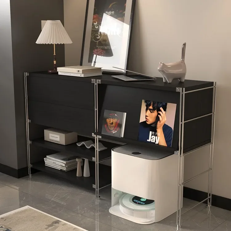 خزانة جانبية، طراز شمالي، بسيط، باب قلاب، متعدد الوظائف، خزانة، غرفة المعيشة، المطبخ #5