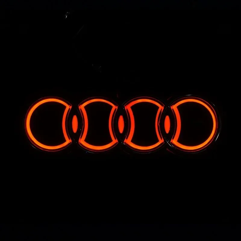 AUDI 5D Refitted LED lamp Car Front Grille Logo Light For A3 A4 A5 A6 A7 A8 S3 S4 S5 S6 S7 Q3 Q5 Q7 TT decoration accessories