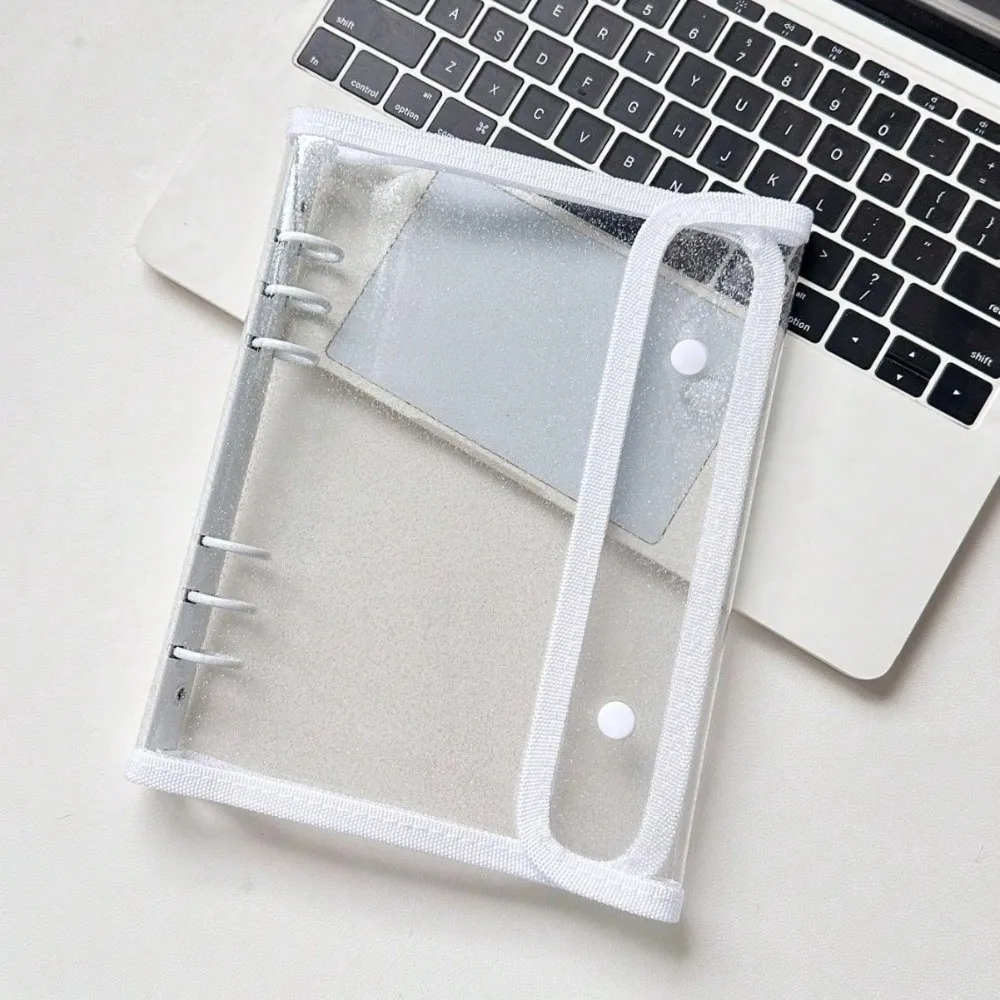 Portable A5 Loose Leaf Binder PVC Soft Shell Card Organizer Holder Double-Buckle Cover Kpop Photo Binder for Idol Cards